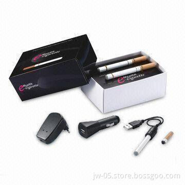 3.6 to 3.7V E-cigarette with 2pcs Battery, 10pcs Cartridge, and USB Charger